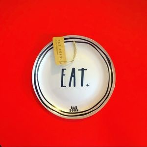 Rae Dunn glass EAT plate